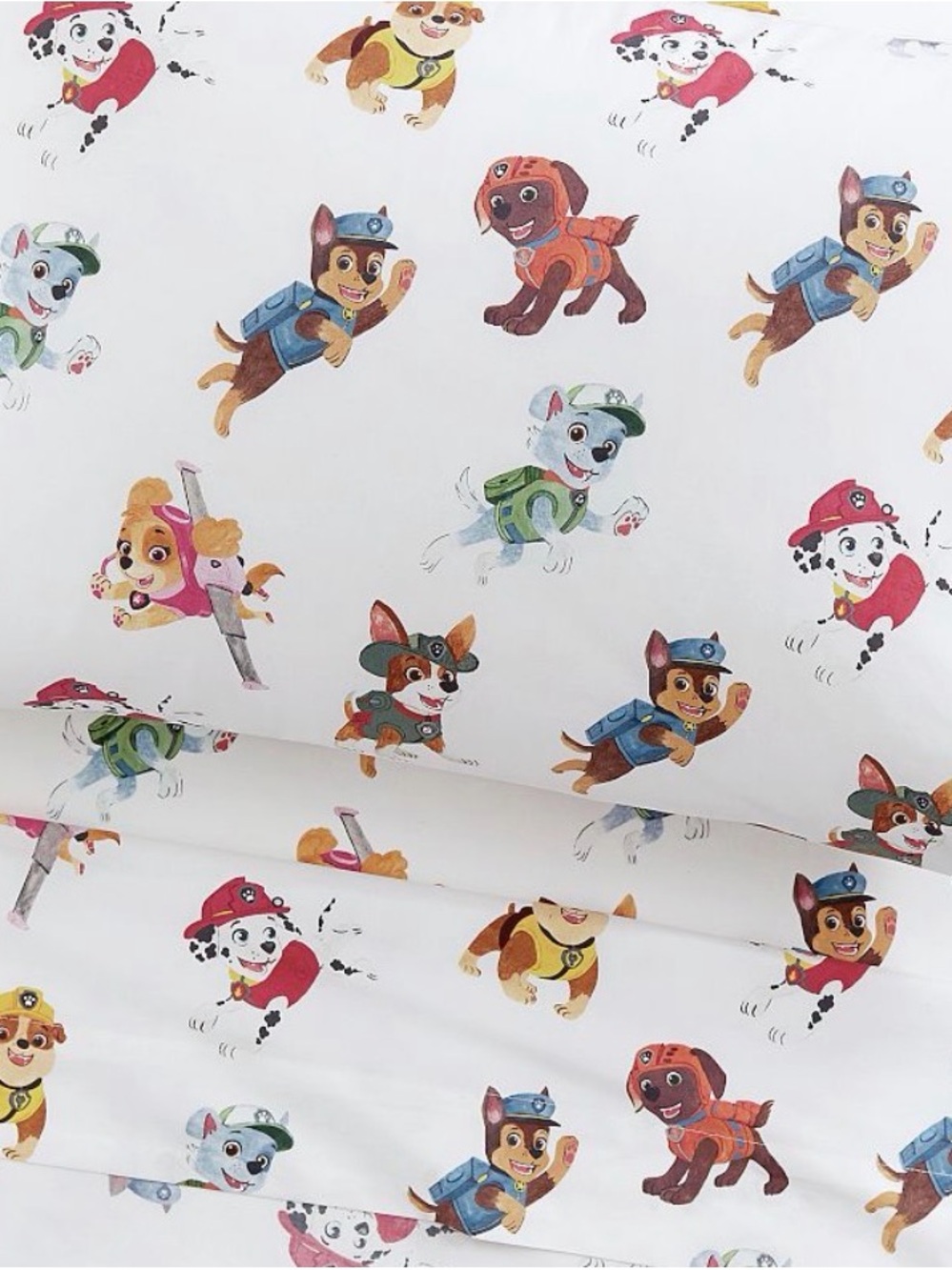 Pottery Barn Kids Paw Patrol Cotton Sheet Set - White Multicolor